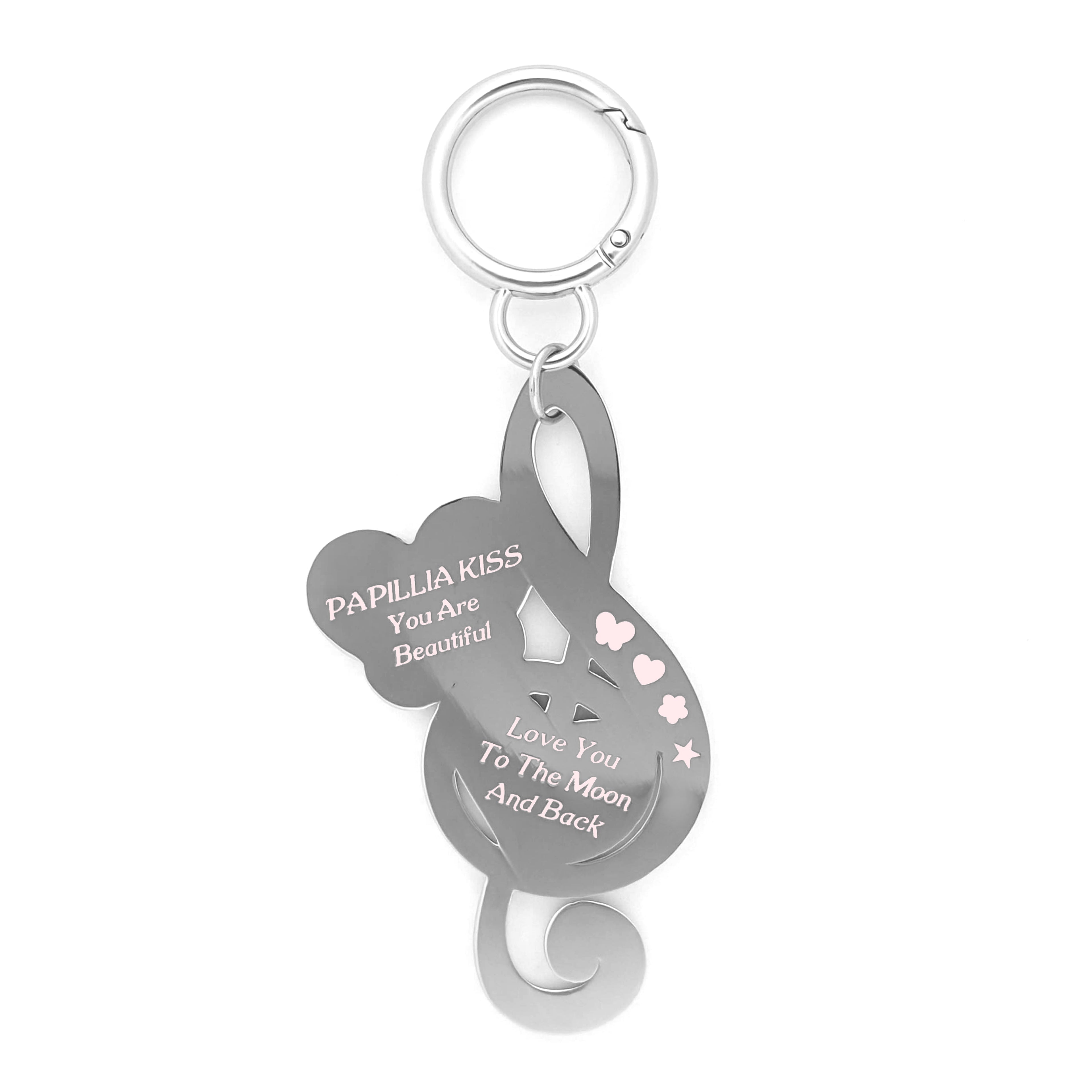 Music To My Heart Keychain / Bag Charm (White & Pink)