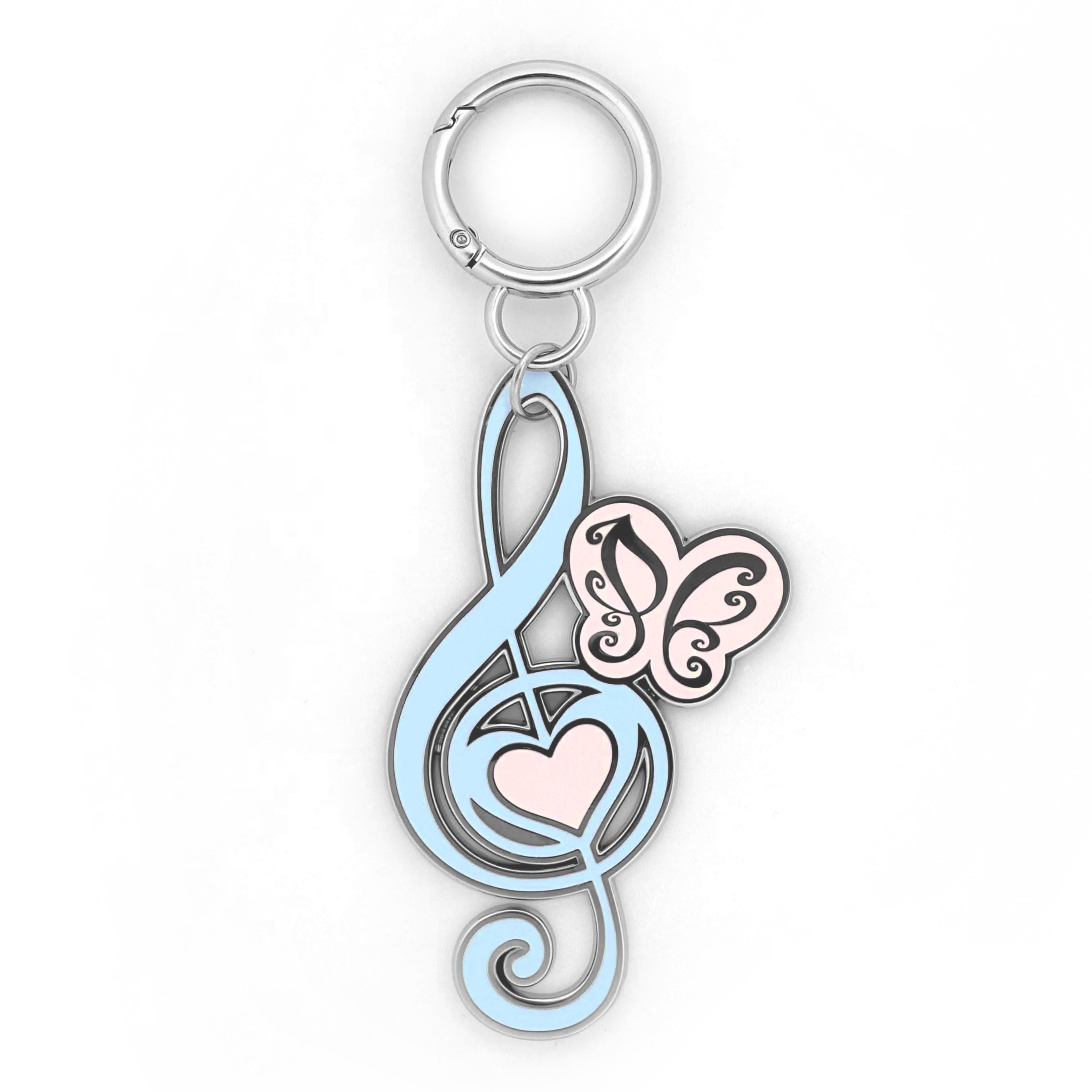 Music To My Heart Keychain / Bag Charm (Blue & Pink)