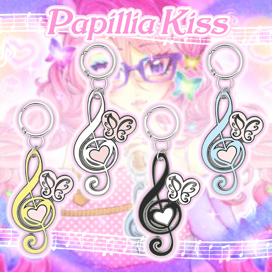 Music To My Heart Keychain / Bag Charm (White & Pink)